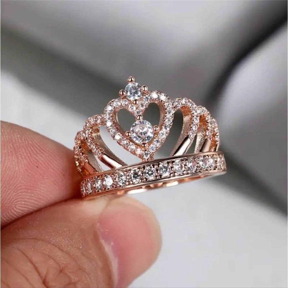✨️Beautiful Crown Shape 18K Gold Plated Promise Ring